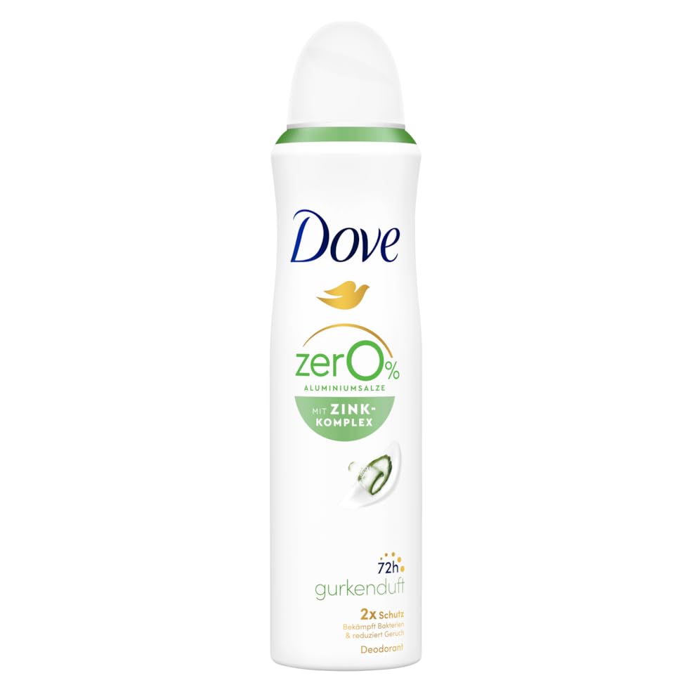 Dove Déodorant en spray parfum concombre avec complexe de zinc nourrissant et 0% sels d'aluminium 150 ml