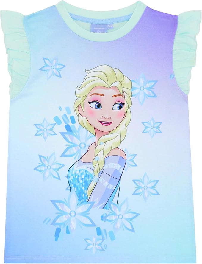 Disney Ensemble Pyjama Court sans Manches Elsa La Reine des Neiges