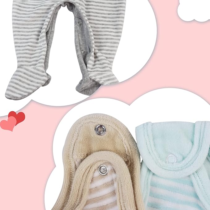 Libella Grenouillère Bébé Garçon Fille Avec Pieds en Velours 7101 Lot de 2/3