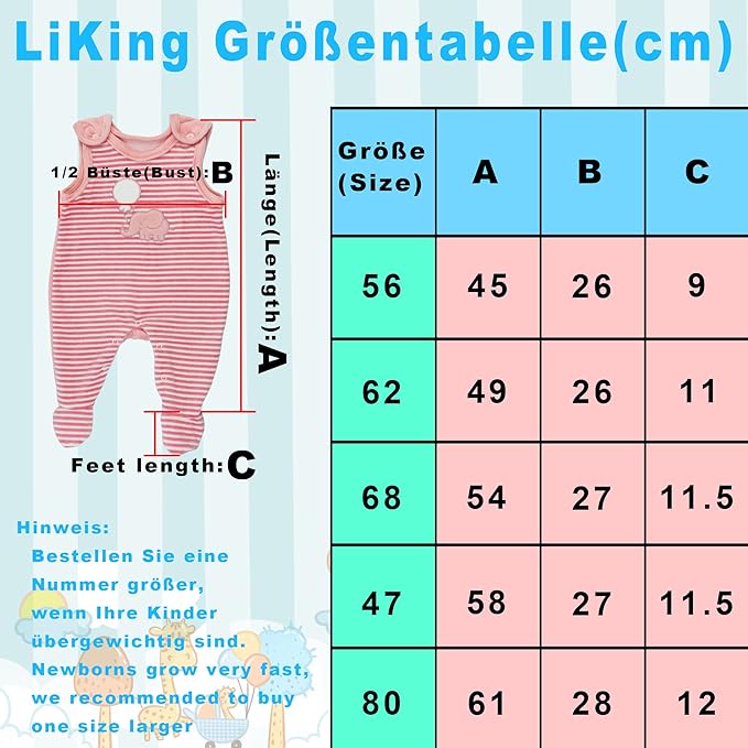 Libella Grenouillère Bébé Garçon Fille Avec Pieds en Velours 7101 Lot de 2/3