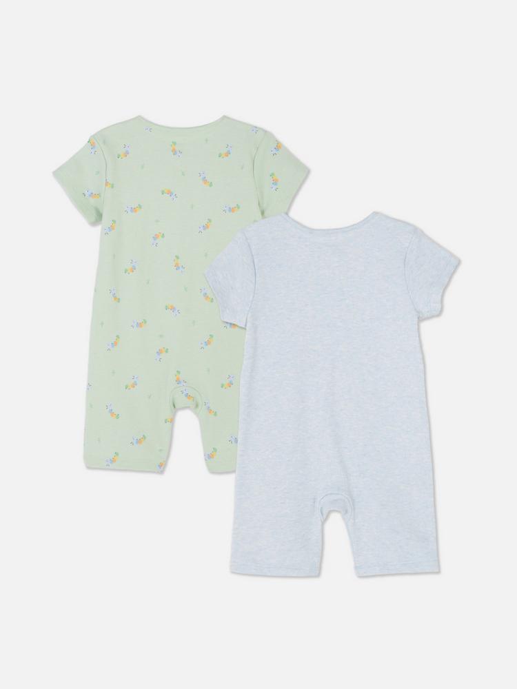 Primark Lot de 2 barboteuses zippées Watch Me Grow