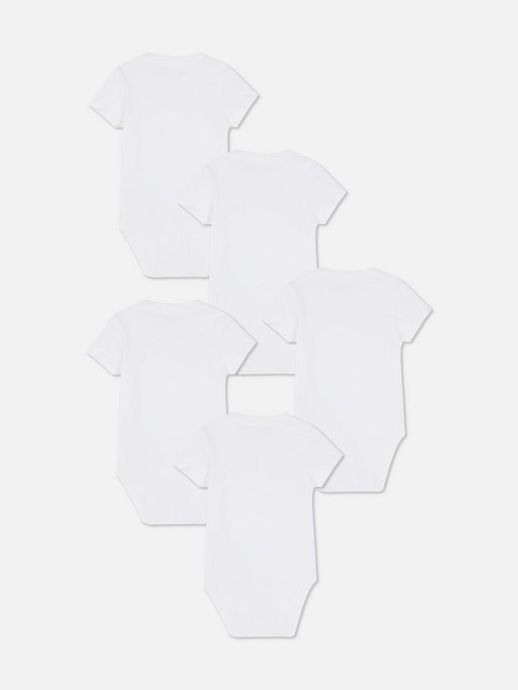 Primark Lot de 5 bodys cache-cœur pour nouveau-né