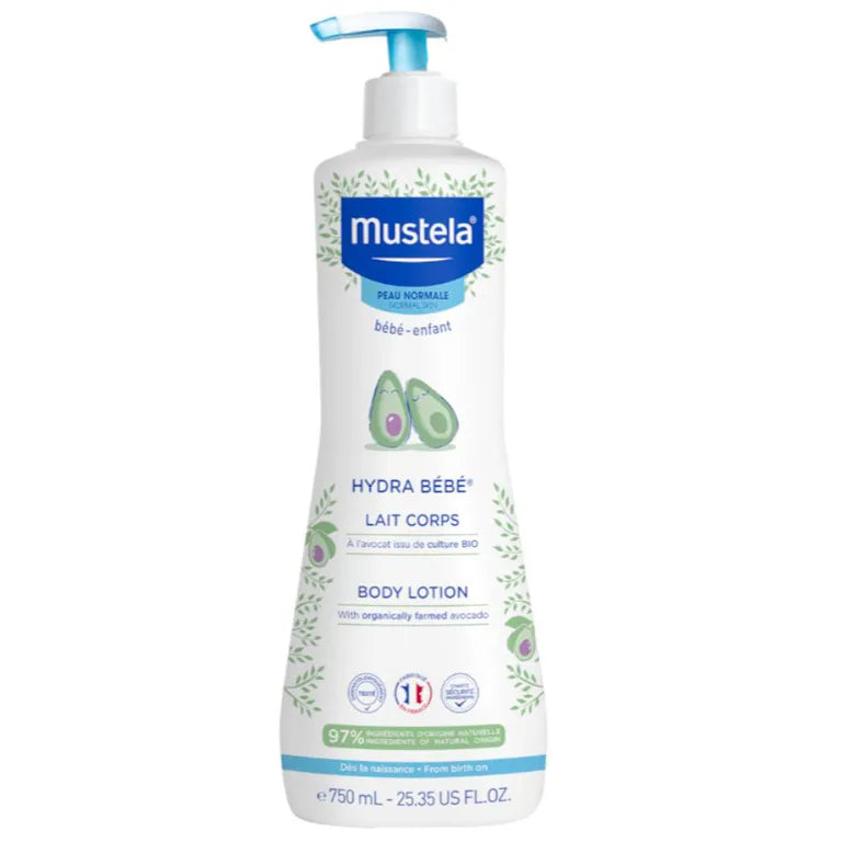 Mustela Bébé Hydra Bébé Lait Corps Peau Normale Flacon Pompe 750ml