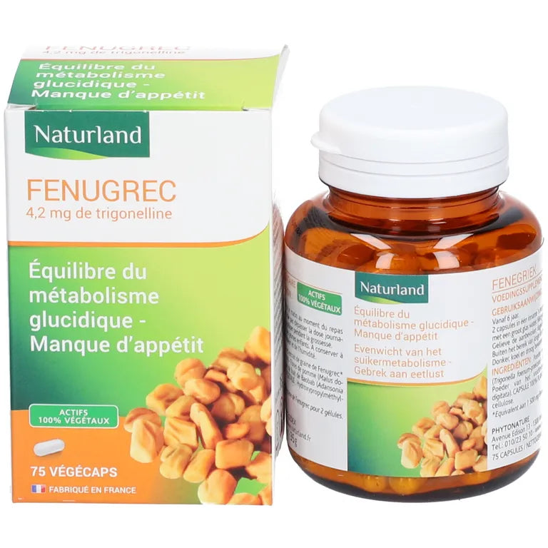 Naturland Fenugrec, Equilibre du métabolisme glucidique et Manque d'appetit 75