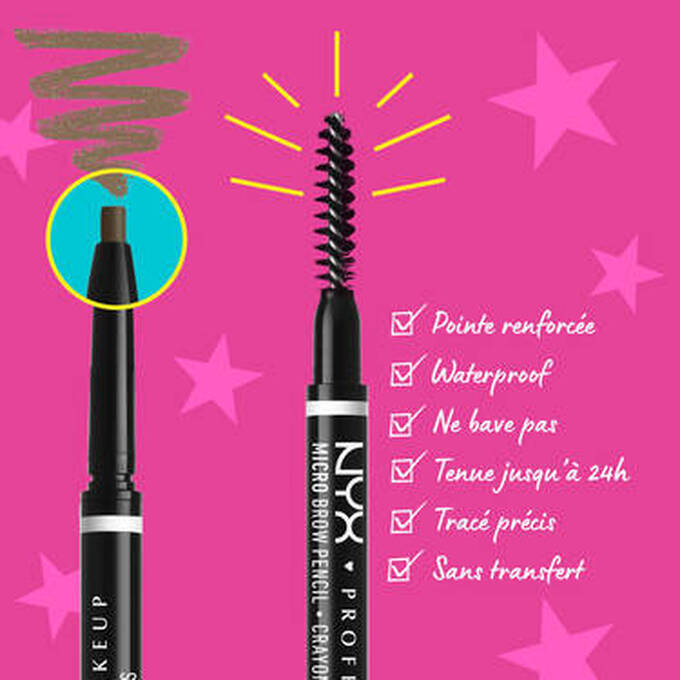 NYX Crayon à Sourcils Double - Embout Micro Brow Pencil
