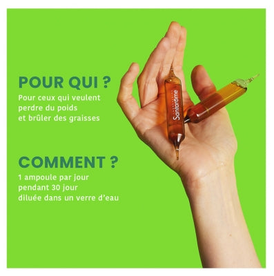 Santarome Programme Ultra Minceur Triple Action Perte de Poids Globale Bio 30 Ampoules