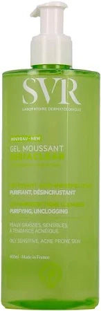 SVR Sebiaclear Gel Moussant Visage Et Corps Peaux Grasses Sensibles À Tendance Acnéique 400ml