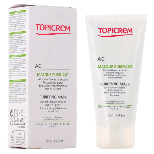 Topicrem AC Masque Purifiant Peaux Mixtes À Grasses Tube 50ml