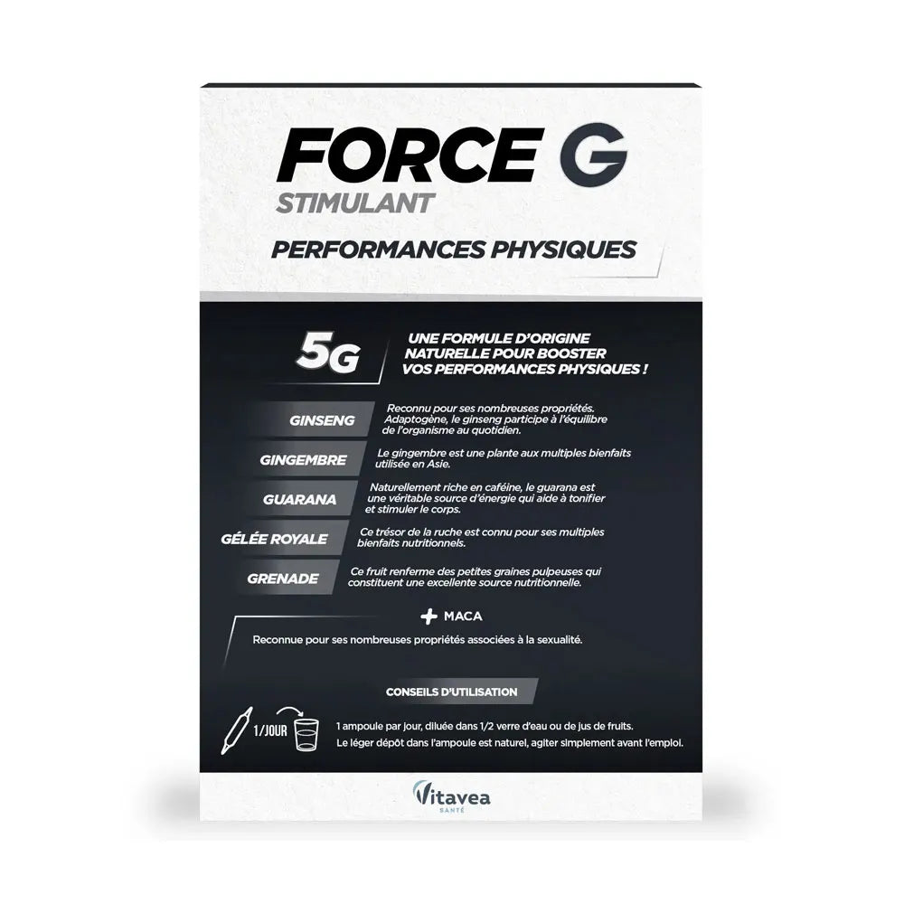 Vitavea Force G Stimulant Performances Physiques 10 Unités