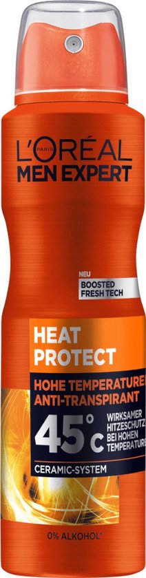 L'Oréal Men Expert Déodorant en spray XXL pour homme, contre les odeurs de transpiration, la transpiration et l'humidité, déodorant anti-transpirant pour des températures élevées jusqu'à 45 °C
