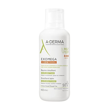 A-derma baume émollient anti-démangeaisons - Peaux sèches à tendance à l'eczéma atopique 400 ml