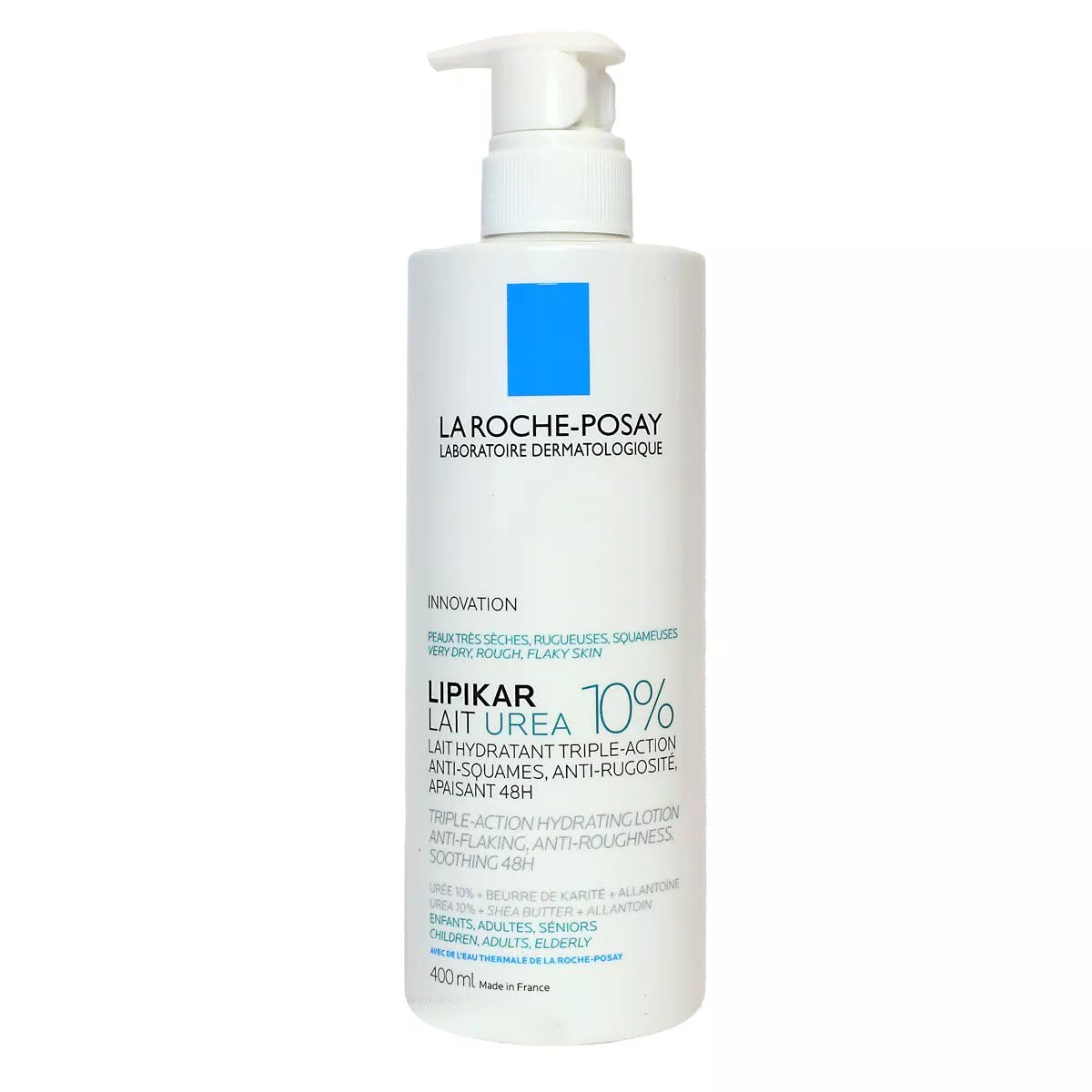 La Roche-Posay Lipikar Lait Hydratant Corps Urea 10% Triple-Action Flacon Pompe 400ml