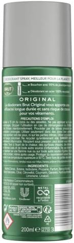 Brut Déodorant pour Homme Spray Musk 200 ml - Lot de 3