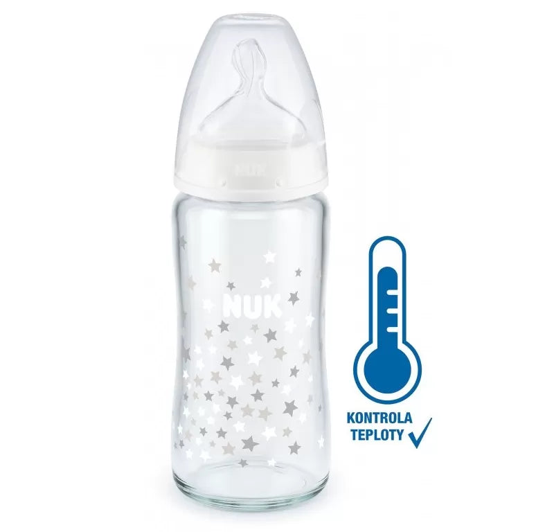 NUK First Choice+ biberon | 0-6 mois | Contrôle de température | Tétine en silicone | Valve anti-coliques | Sans BPA | 300 ml