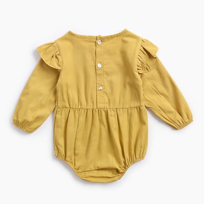 Santuloz Coton Filles Bodys Mignonne Bébé Manche Longue Vêtements Décontractée