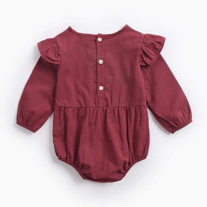 Santuloz Coton Filles Bodys Mignonne Bébé Manche Longue Vêtements Décontractée