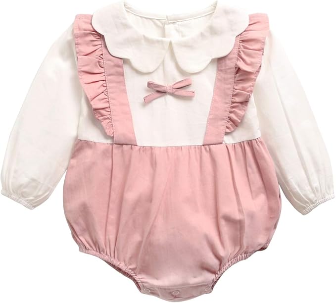 Sanlutoz Coton Manche Longue Bébé Filles Bodys Mignonne L'automne Mode Bambin Tenues