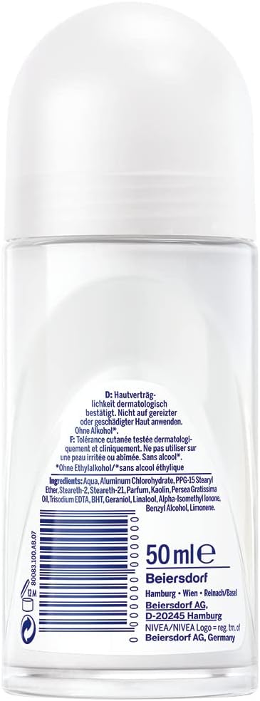 NIVEA Winter Moment Deo Roll-On 50 ml Antitranspirant avec parfum hivernal 48 h déodorant antibactérien