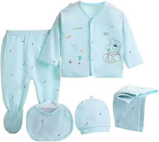 Gajaous Ensembles de vêtements en coton pour bébés garçons et filles nouveau-nés de 0 à 3 mois, comprenant des hauts, un chapeau, un pantalon et une tenue assortie