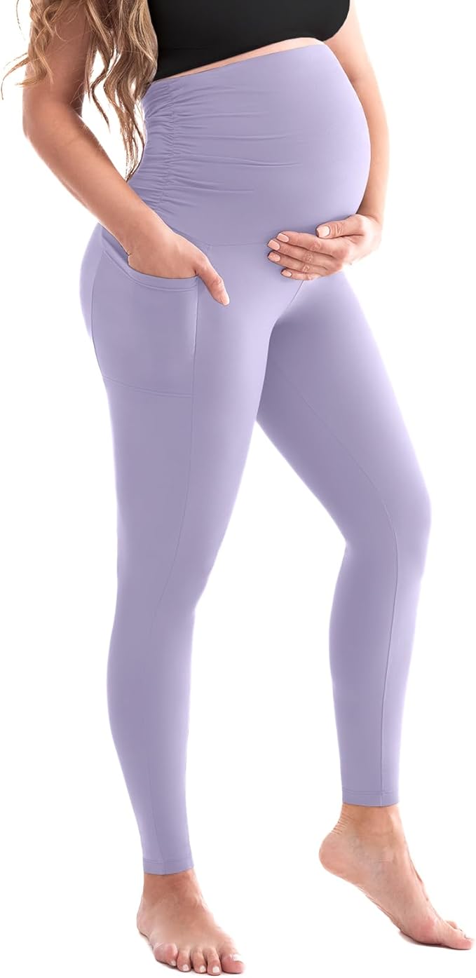 SINOPHANT Leggings de maternité Taille Haute Pantalon de maternité Opaque Leggings de Grossesse Elastique Souple Maternité Mode Maison Yoga Sport