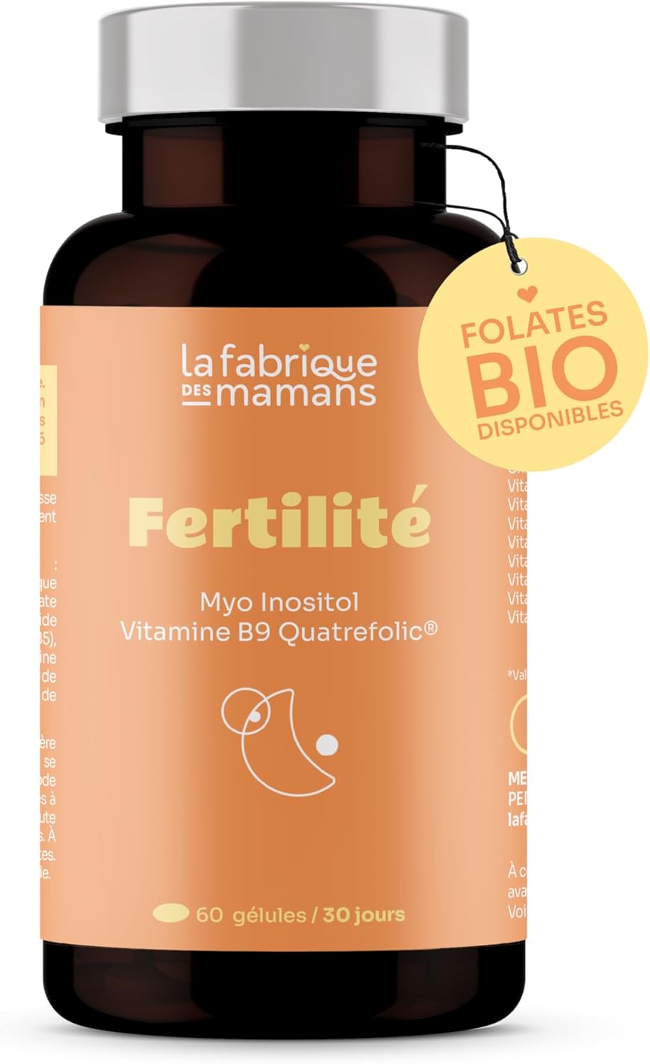 La fabrique des mamans, Fertilité, Conception et Grossesse | Complément alimentaire, Vitamine B9 (acide folique), Myo Inositol, Iode | La fabrique des mamans, 30 jours, Vegan, Fabriqué en France