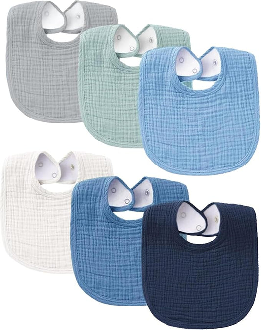 SLOSH Bavoirs Bébé Naissance Bebe Nouveau Né Coton Doux Absorbant Respirent Nourrissons Unisex Garçons Filles