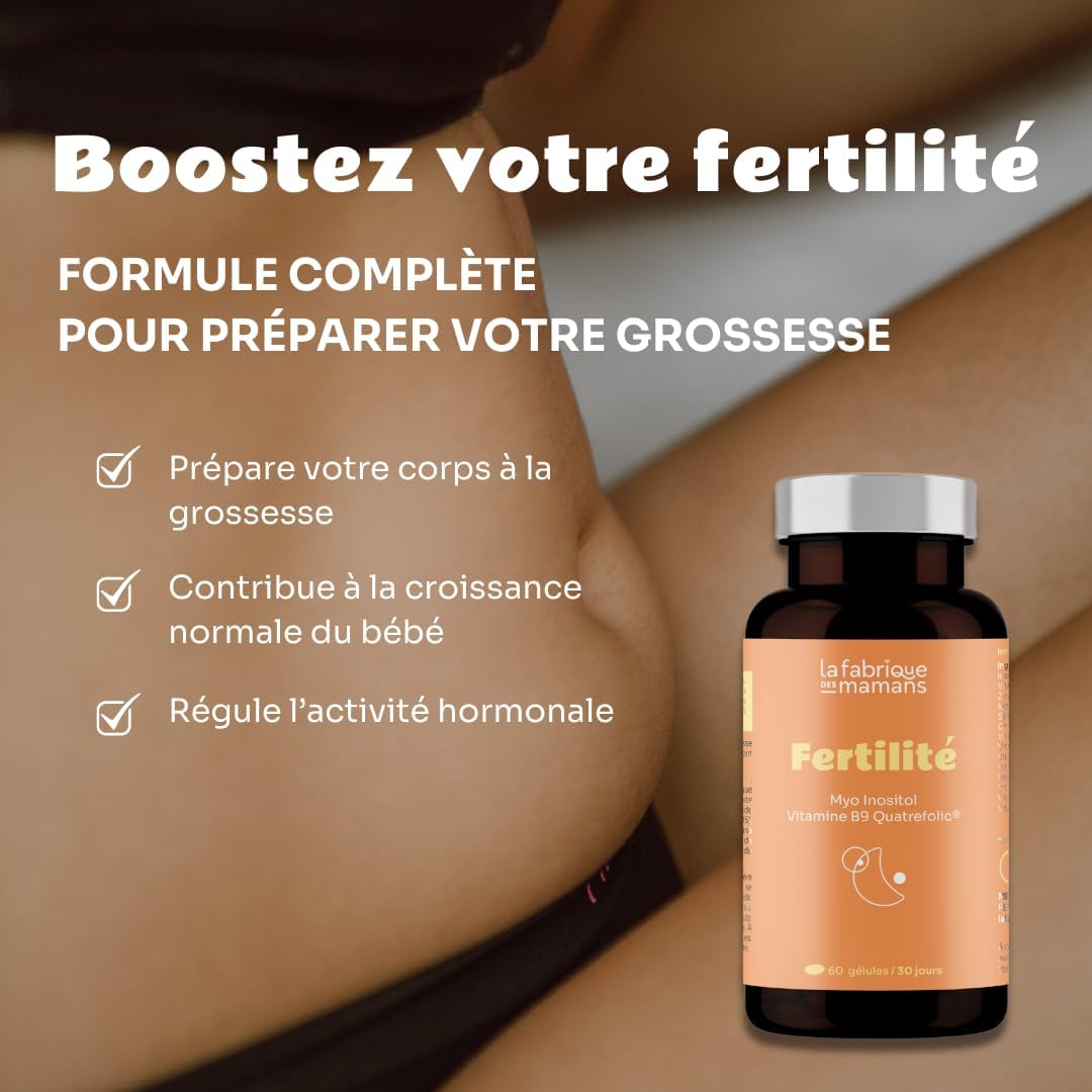 La fabrique des mamans, Fertilité, Conception et Grossesse | Complément alimentaire, Vitamine B9 (acide folique), Myo Inositol, Iode | La fabrique des mamans, 30 jours, Vegan, Fabriqué en France