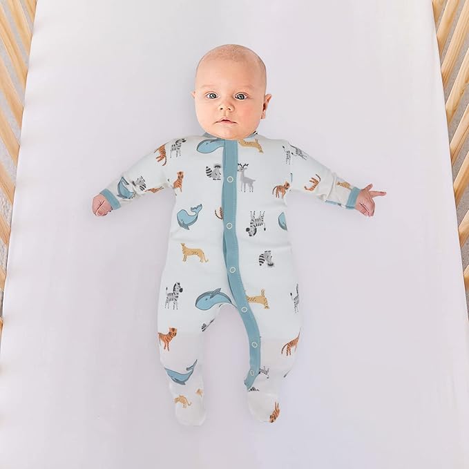 Miracle Baby 3 pièces bébé barboteuses bébé pyjama sac de couchage en coton avec pieds avec boutons Gr. 56 62 68 pour nouveau-né filles