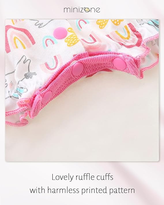 Pyjama Bébé Fille Manches Courtes Barboteuses L'été Grenouillères Coton Combinaisons 0-12 Mois