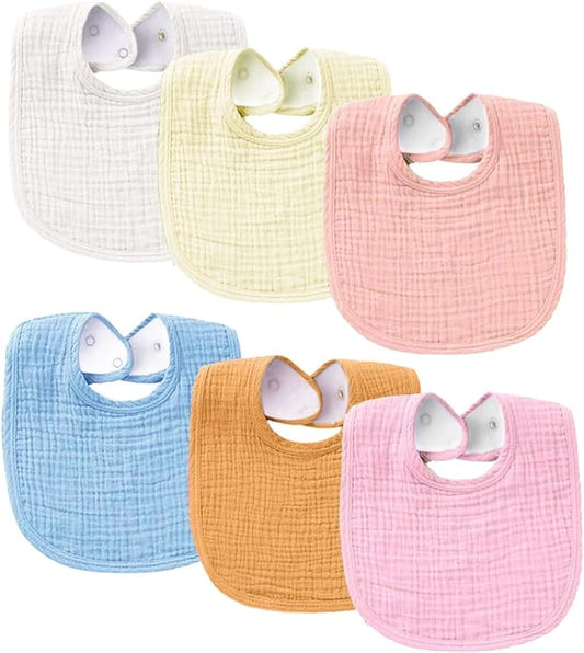 SLOSH Bavoirs Bébé Naissance Bebe Nouveau Né Coton Doux Absorbant Respirent Nourrissons Unisex Garçons Filles