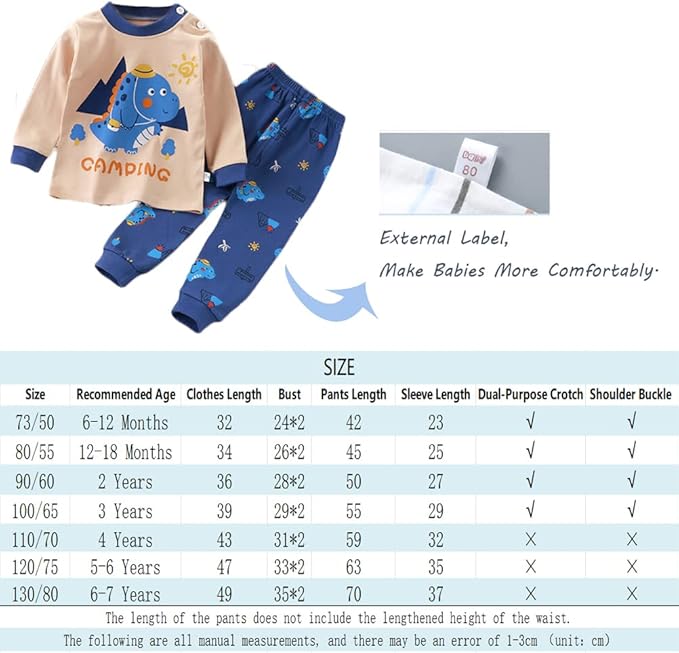 3Set/Pack Impression de Dessin animé bébé Garçons Coton Pyjama Bébé Coton Pyjama Four Seasons sous-vêtements Ensembles Enfants