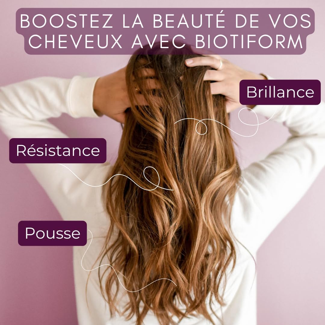INOLAB BIOTINE + Levure de Bière + Zinc + Sélénium I Formule Complète Cheveux Peau Ongles I Arôme fruits rouge Naturel Sans édulcorant.