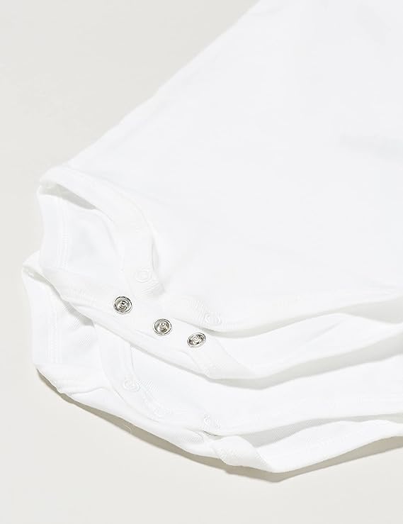 Petit Bateau  Lot de 5 bodies bébé blancs
