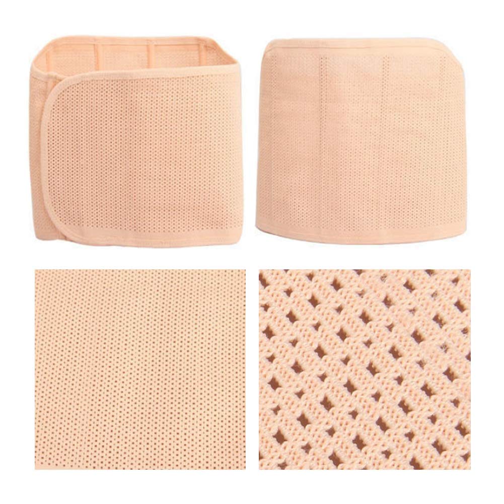 Ericotry 1 bande ventrale post-partum respirante et réglable - Ceinture abdominale post-opératoire - Soutien du ventre - Ceinture de récupération post-partum - Taille L - Beige