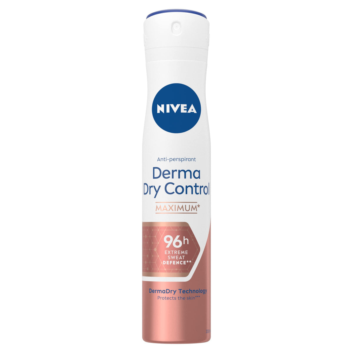 Nivea Derma Dry Control Détranspirant 96H Déodorant Spray 200 ml