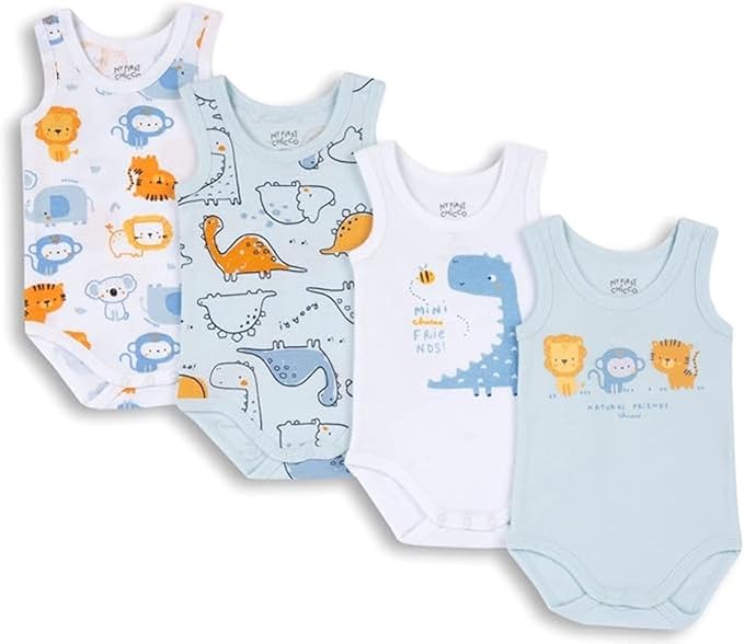 Chicco ensemble de Body Sans Manches en Coton, Mixte Bébé