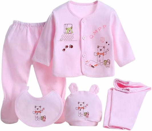 Gajaous Ensembles de vêtements en coton pour bébés garçons et filles nouveau-nés de 0 à 3 mois, comprenant des hauts, un chapeau, un pantalon et une tenue assortie