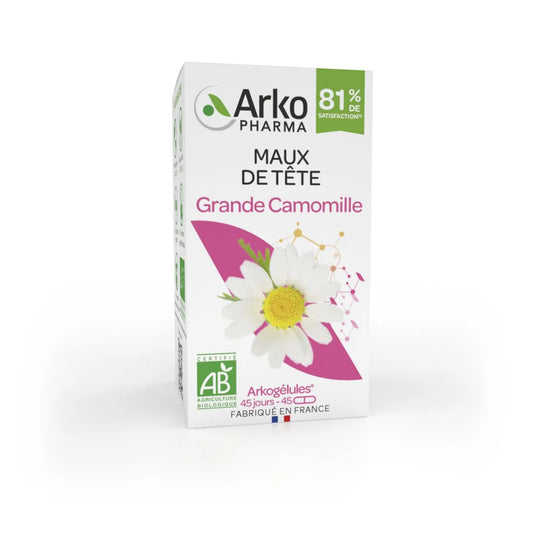 Arkopharma Arkogélules Grande Camomille - Bien-Être Menstruel - Bio - 45 Gélules