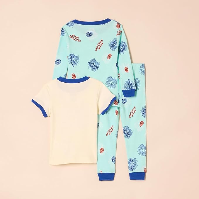 Amazon Essentials Marvel Ensembles De Pyjama, Coupe Ajustée, 3 Pièces Garçon