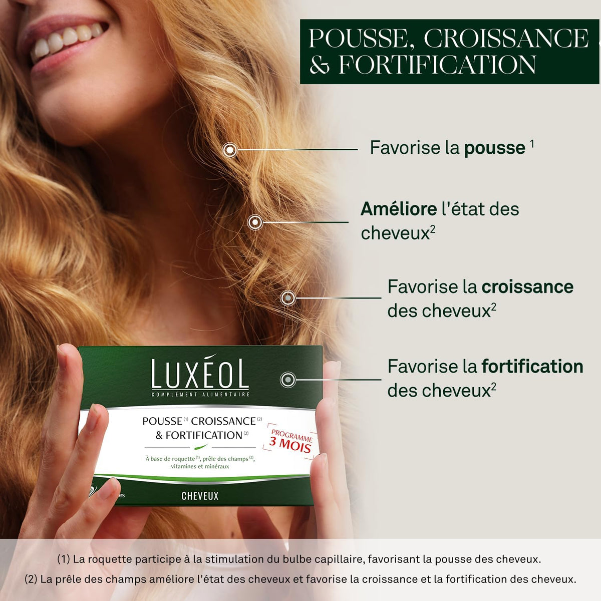 Luxéol pousse croissance et fortification 90 gélules