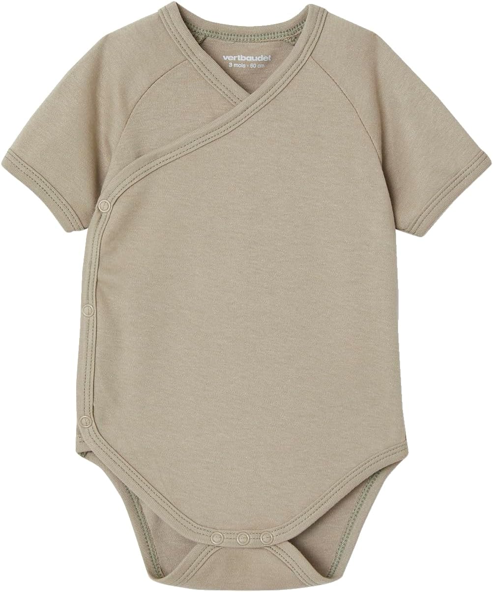 VERTBAUDET Lot de 7 bodies bébé manches courtes ouverture naissance BASICSmulticolore1M(54CM)