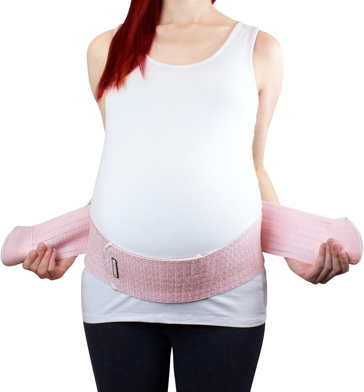 Bracoo Ceinture de Grossesse 2-en-1 MS61, Soutien abdominal et dorsal, Soulager la douleur, Bandage pour Récupération Post-Partum, Bande Légèreté et confort, Rose
