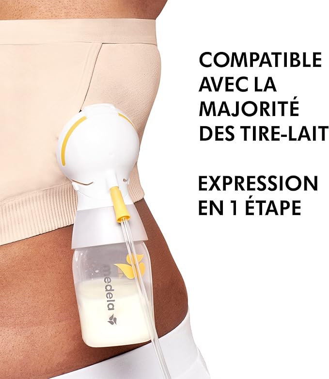 Medela Hands-free, Bustier d’expression kit mains libres, Soutien-gorge d’expression mains libres avec tissu Adaptive Stretch pour un ajustement parfait