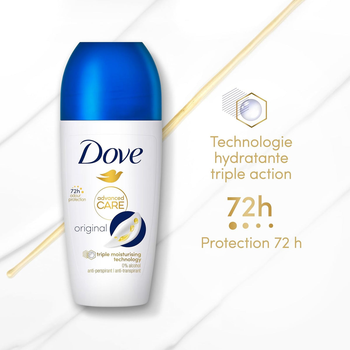 Dove Déodorant Bille AntiTranspirant Advanced Care Original 50 ml x6