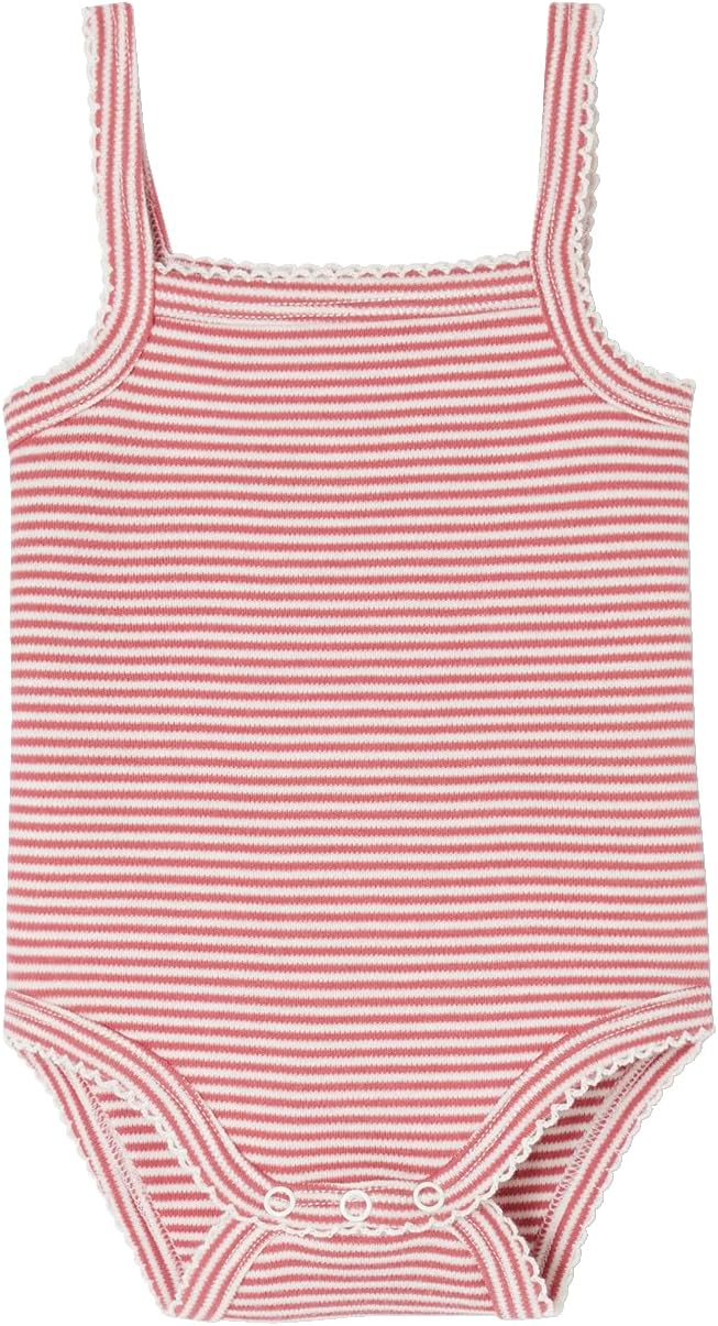 VERTBAUDET Lot de 5 bodies à bretelles naissance en coton biologiquevieux rose36M(97CM)