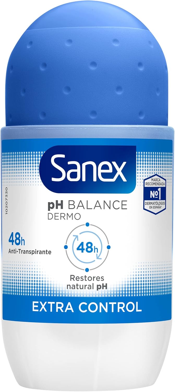 Sanex Roll-on Dermo Extra Control, 50 ml, Lot de 6