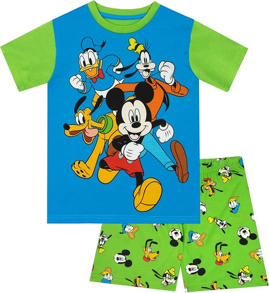 Disney Pyjamas pour Enfants Pyjama Mickey Mouse pour garçons | Vêtements de Nuit pour garçons | Bleu |Alter 12 Monate BIS 8 Jahre