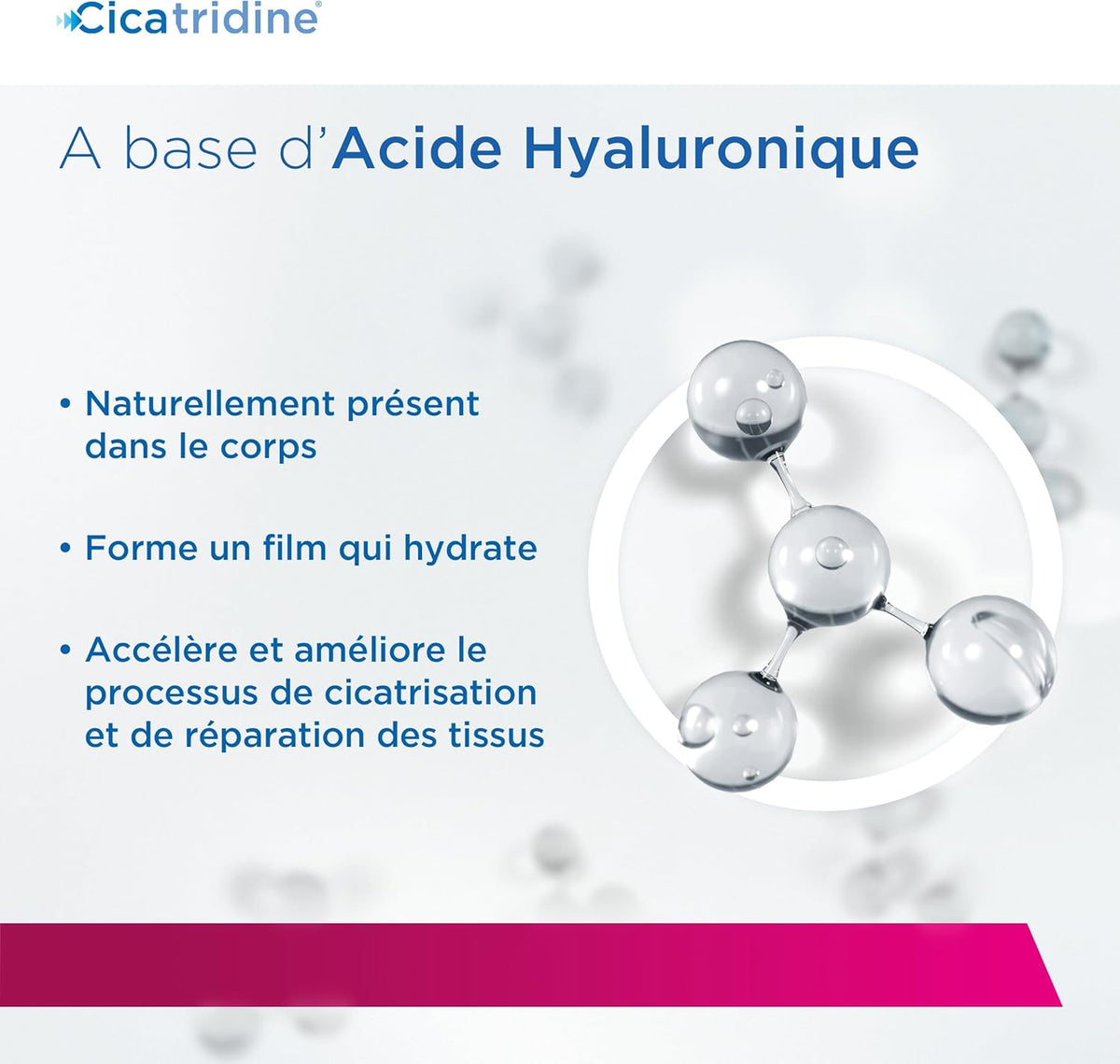 Cicatridine - Crème à l’Acide Hyaluronique - Favorise la cicatrisation - Usage externe, y compris la zone intime - Répare et Hydrate - sans parfum et sans parabènes - Tube 30g
