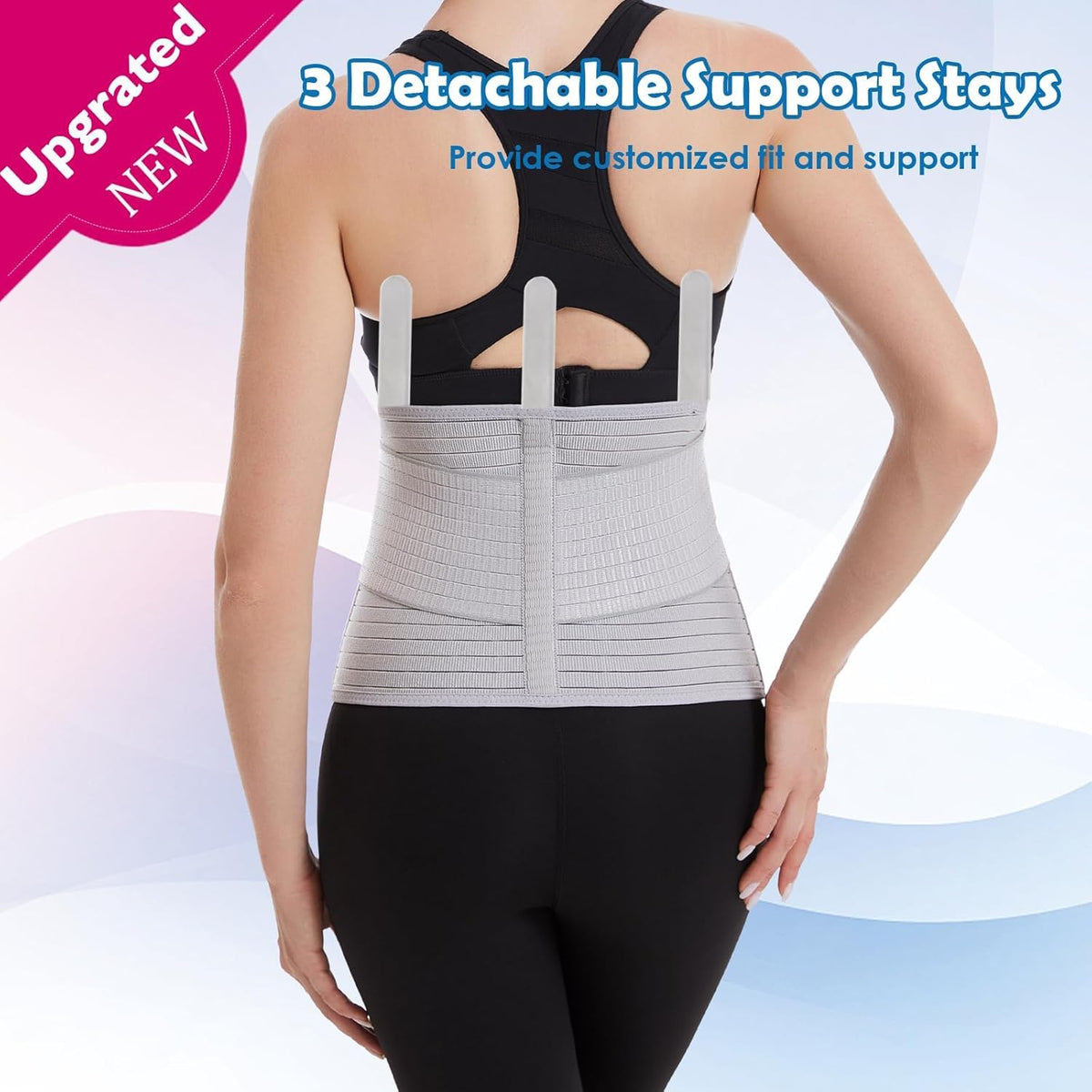 Paskyee Ceinture abdominale post-partum, ceinture abdominale post-chirurgie, ceinture pour soins postnatals, ceinture de taille/pelvis pour soulager les douleurs dorsales.