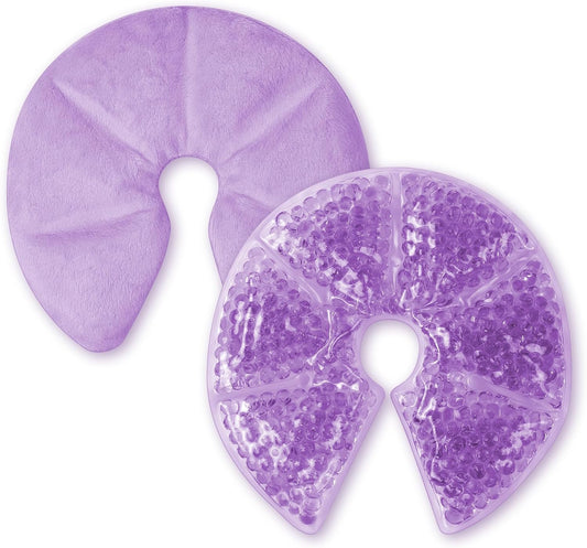 AOGOE, Set Coussinet Gel Allaitement, 2PCS Compresse Froide Et Chaude Pour Sein, Grands Coussinets Rafraîchissants Pour l'Allaitement, Coussinets De Gel D'Allaitement Chaud Et Froid Pour Les Mamans